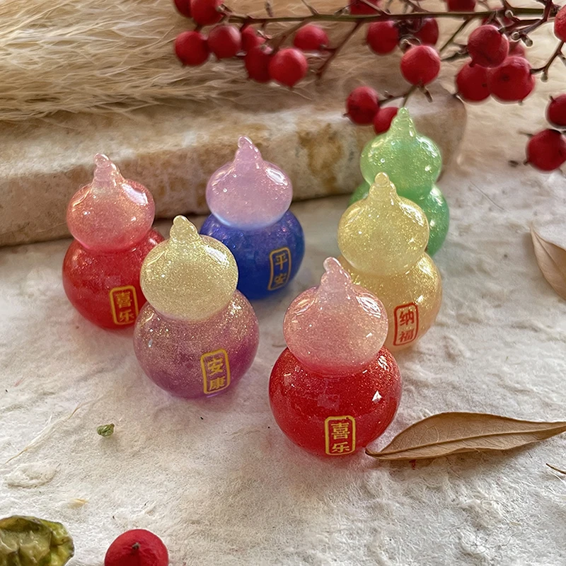 Creative Miniature Landscape Gourd Peace Joy And Wealth Resin Accessories DIY Pendant Car Ornament Jewelry