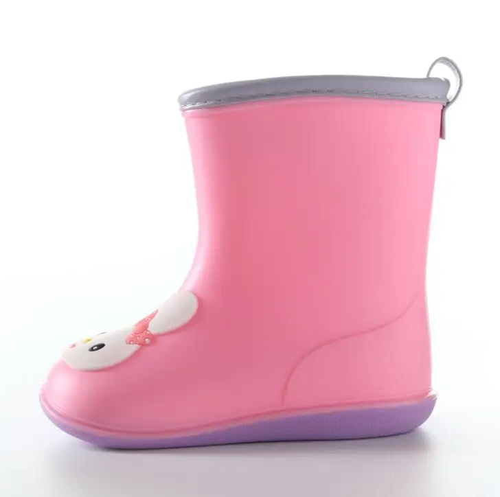 Rain Boots Kids Boy Girls Rubber Boots New For Children PVC Waterproof Shoes Non-slip Baby Water Shoes