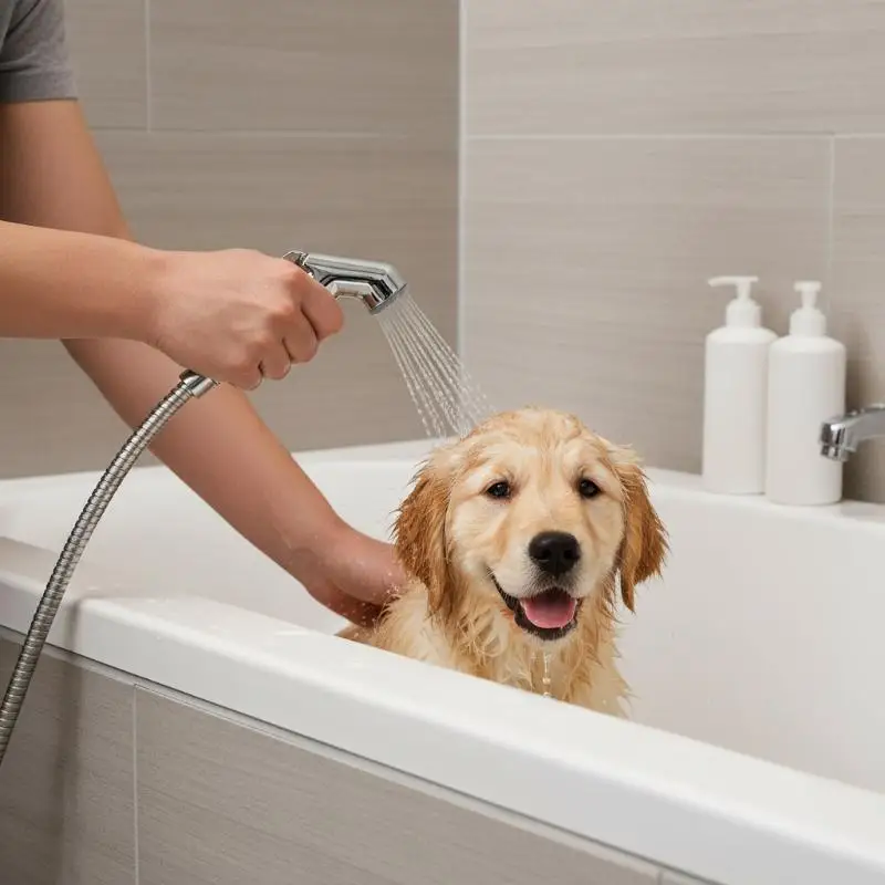 Handgehaltenes Shattaf-Sprühset aus ABS mit Doppeldüse, auslaufsicheres Toiletten-Jet-Set für persönliche Hygiene und Tierbaden – Detail 2