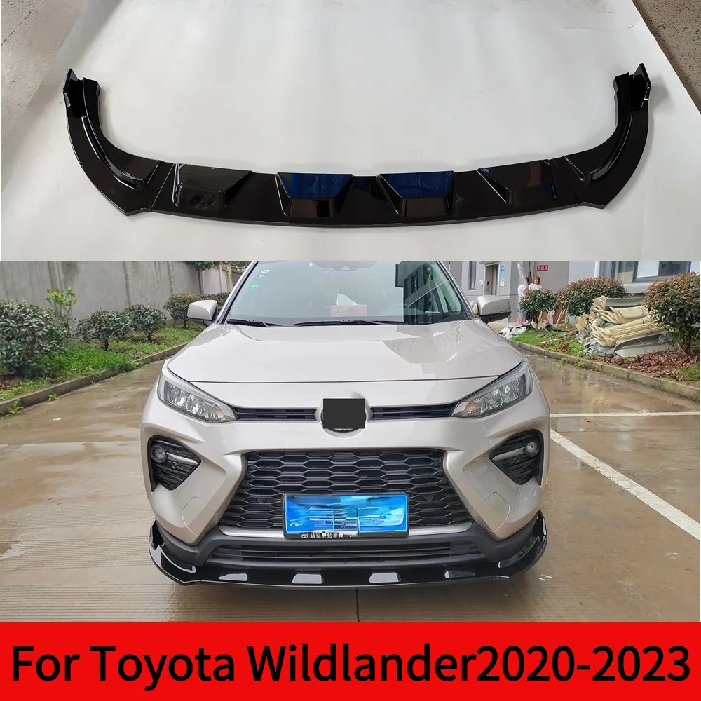 

For Toyota Wildlander 2020-2023 Accessories Car Front Bumper Split Lip Body Kit Spoiler Racing Separator Diffuser ABS Sport Ki