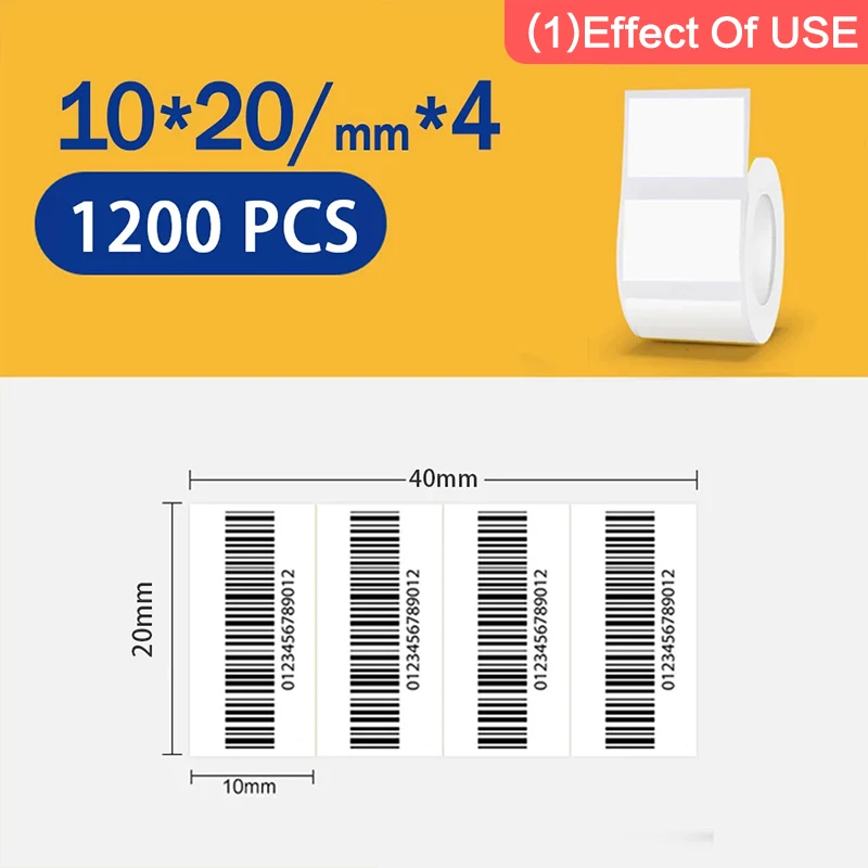 Niimbot B1 Witte Sticker 3/5/10 Rolls Waterdicht Papier Zelfklevend Label Wit Anti-Olie Voor B1 B21 Mini Thermische Printer Tape - afbeelding 1