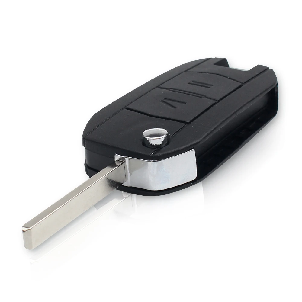 KEYYOU-carcasa de llave de coche modificada para Vauxhall, Opel Corsa C, Combo, Tigra, Meriva, Agila Fob, 2 botones, Flip remoto, sin cortar