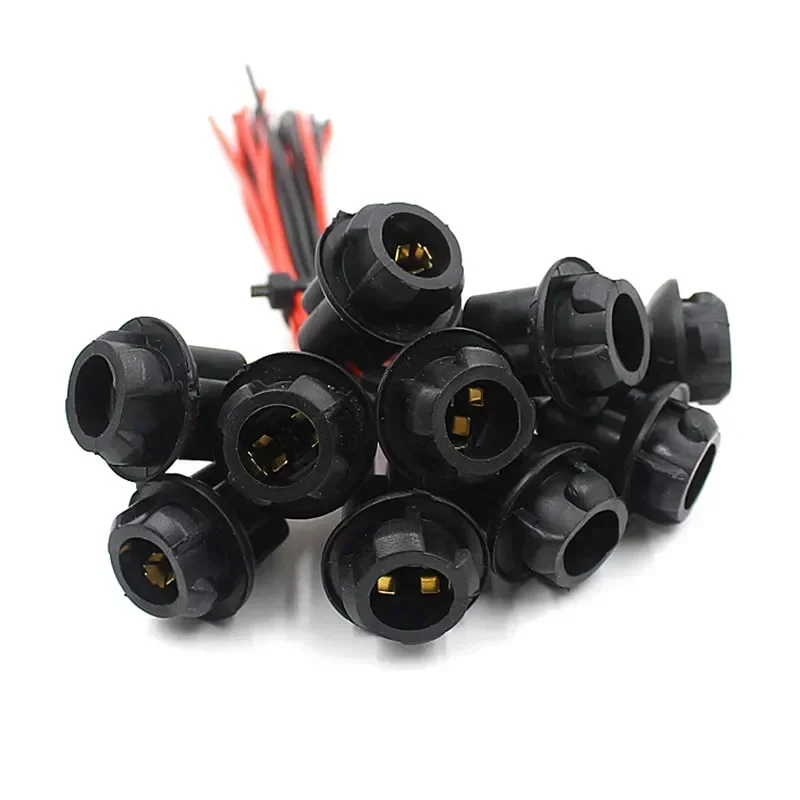 10pcs 12V T10 Car Wedge Light Bulb Socket Connector Extension Sockets LED Xenon (HID) Bulb Socket W5W 147 152 158 159 161