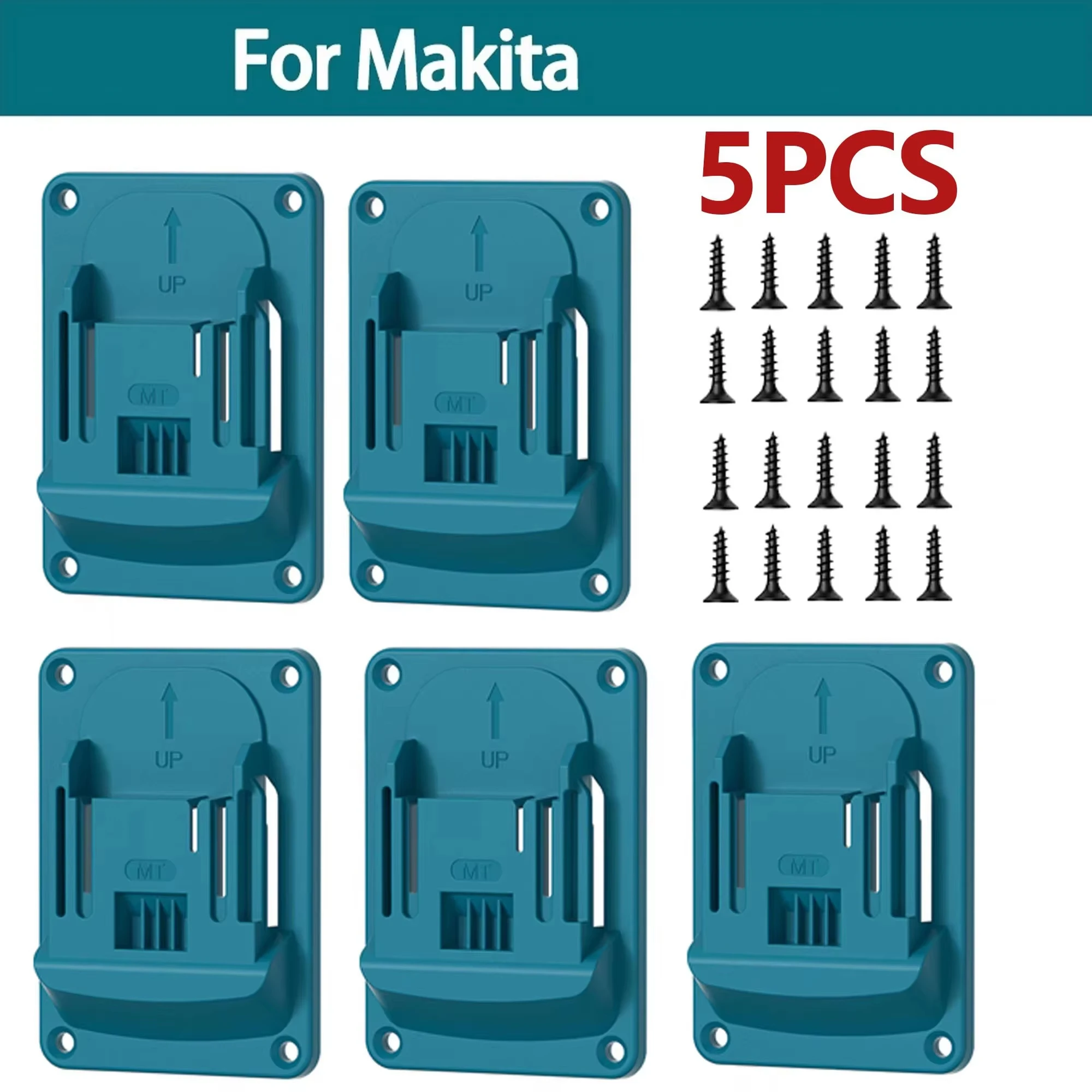 5 STKS Wandmontage elektrische gereedschapshouder voor Makita Wall Power Mount opslagbatterijbeugel bevestiging nieuwste boorhouder slots standaard