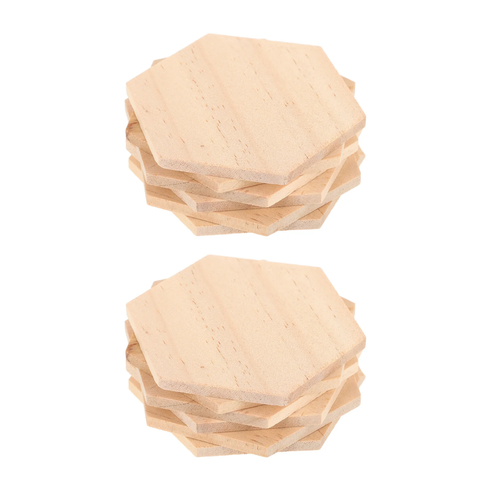 Tranches de bois en forme d'hexagone, 25 pièces, finition lisse en bois naturel, peinture artisanale, décor artisanal, ornements de fête de mariage à domicile