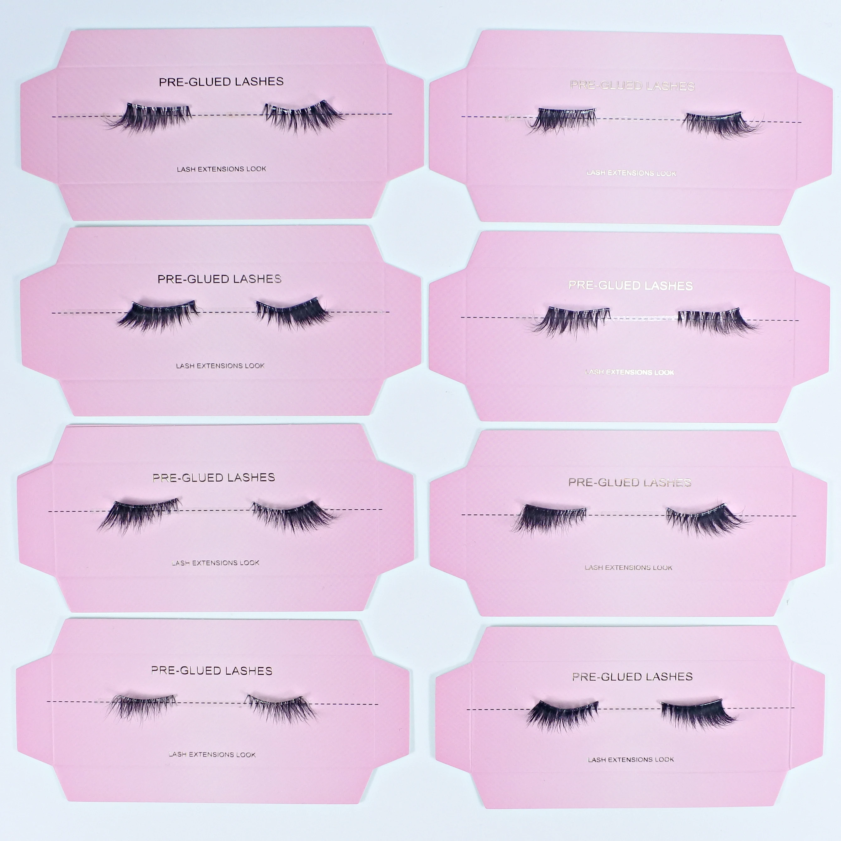 زوج واحد/صندوق الموضة الطبيعية Cateye قبل لصقها نصف جلدة لا حاجة للغراء الصحافة ذاتية اللصق على الرموش ماكياج بالجملة #5