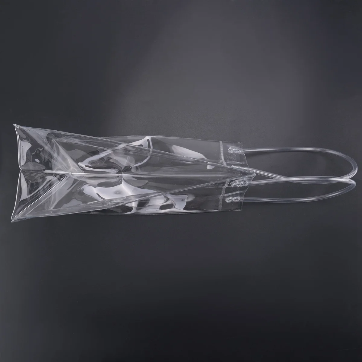 RIRI Confezione da 10 sacchetti refrigeranti per vino, sacchetti per il ghiaccio, sacchetti refrigeranti per bottiglie di vino portatili in PVC trasparente, sacchetti per il ghiaccio per champagne con manico