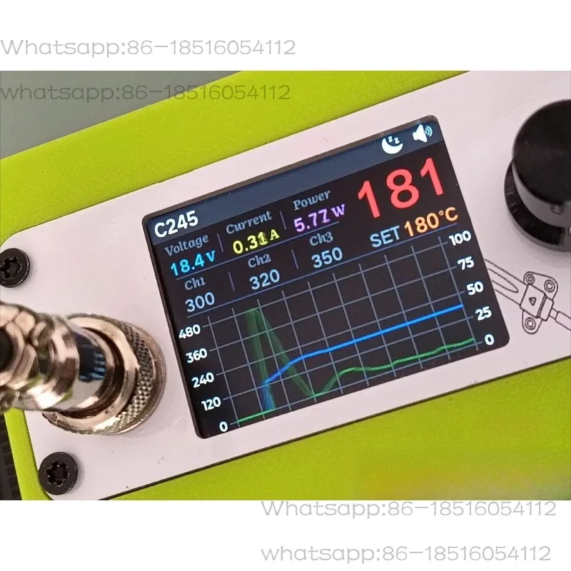2025 latest 2-inch color screen wireless soldering station C245 soldering station battery interface