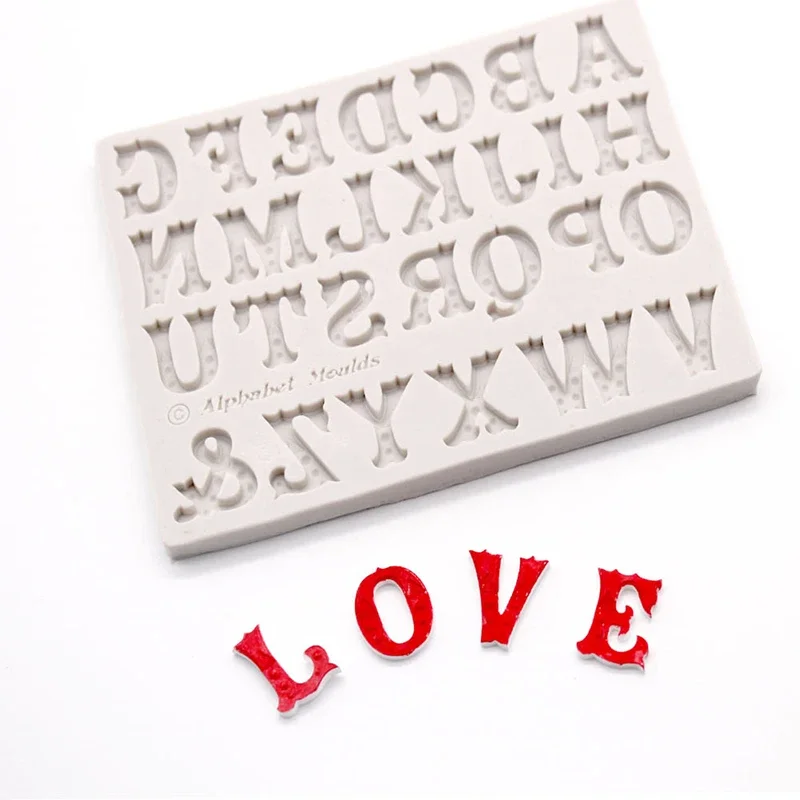 English Alphabets Letter Silicone Fondant Mold For Chocolate Cake Decorating Tool Mould
