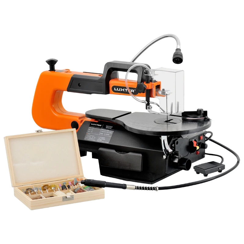 

LUXTER Electric Scroll Saw 16 Inch Speed Variable Jig Saw Woodworking DIY Table Angle Cutting Curve