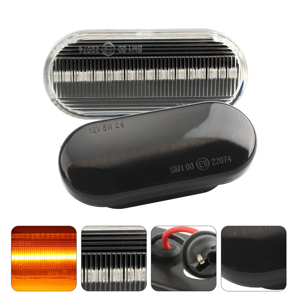 

2 pcs LED Side Turn Signal Lamp High Brightness Driving Lights Waterproof Car Indicators Mini Volume PVC Packaging