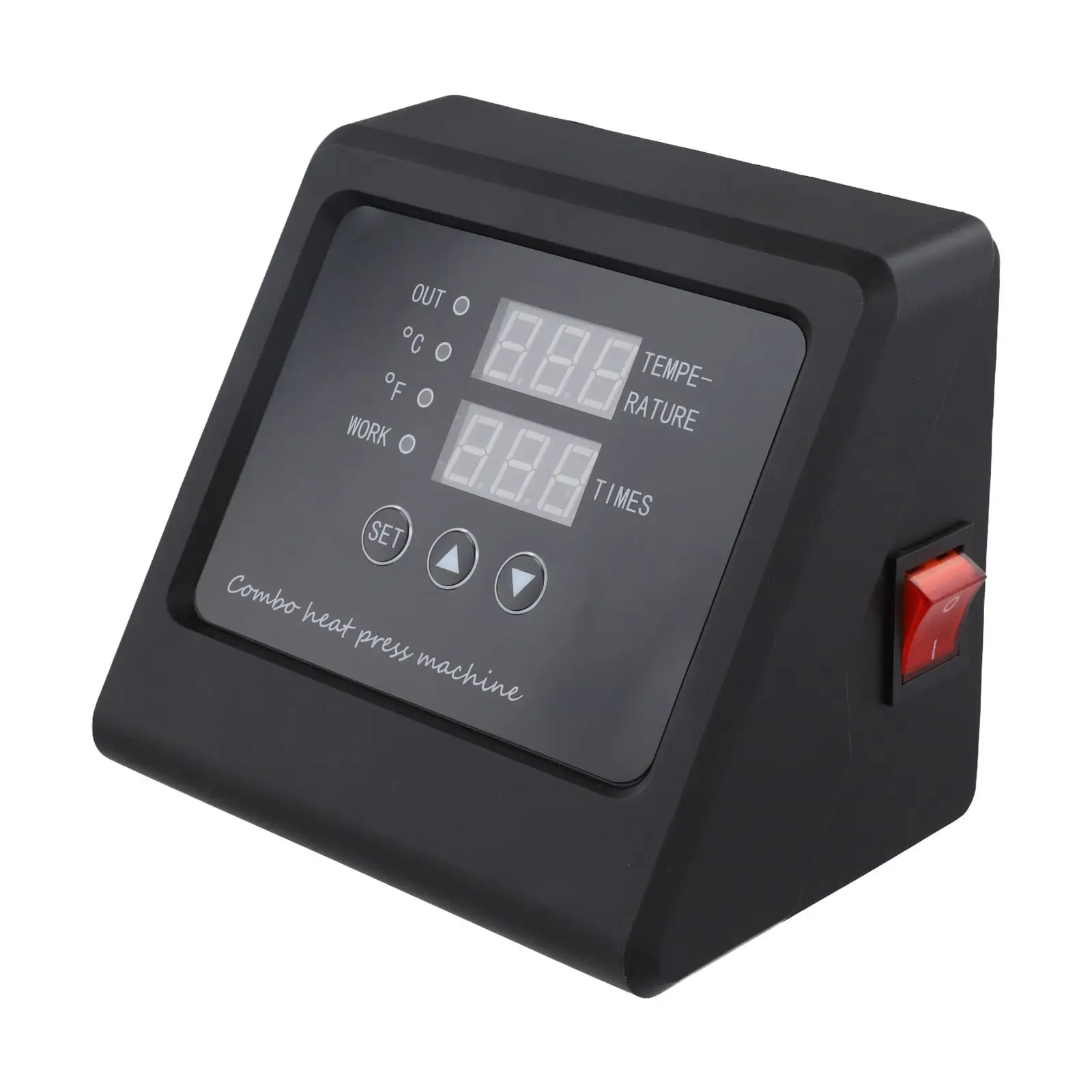 Adjustable Temperature Controller Digital LED Control Box For Heat Press Machine Black ABS Material Construction