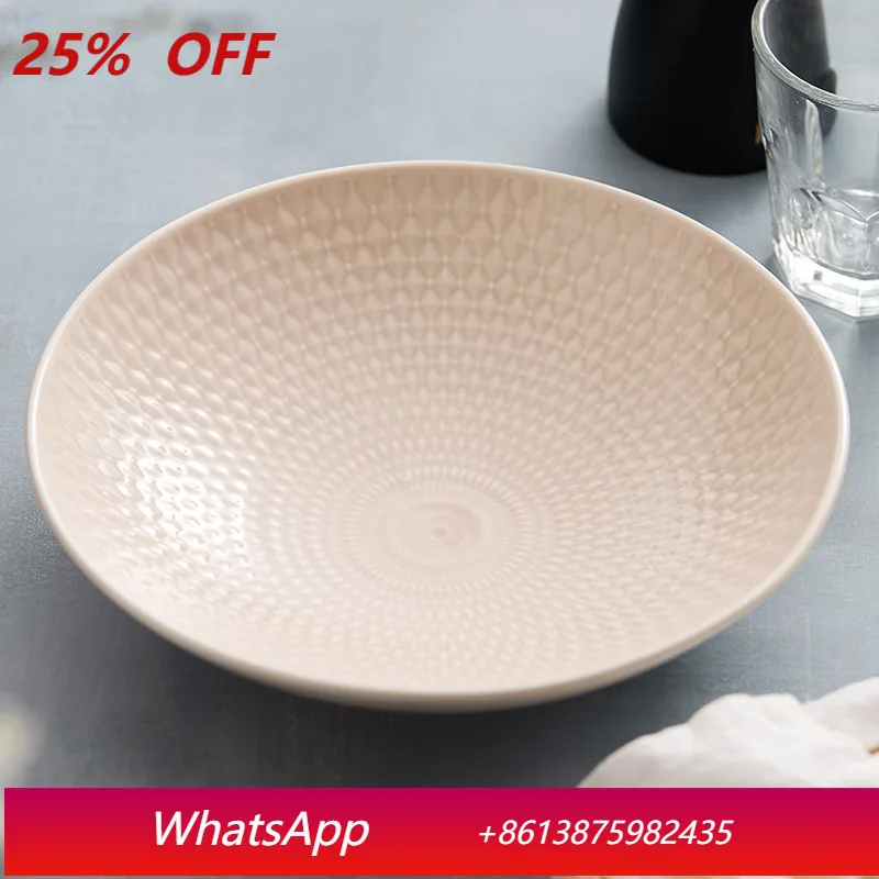 

LTT ceramic tableware soup noodle bowl household large soup bowl fruit salad bowl