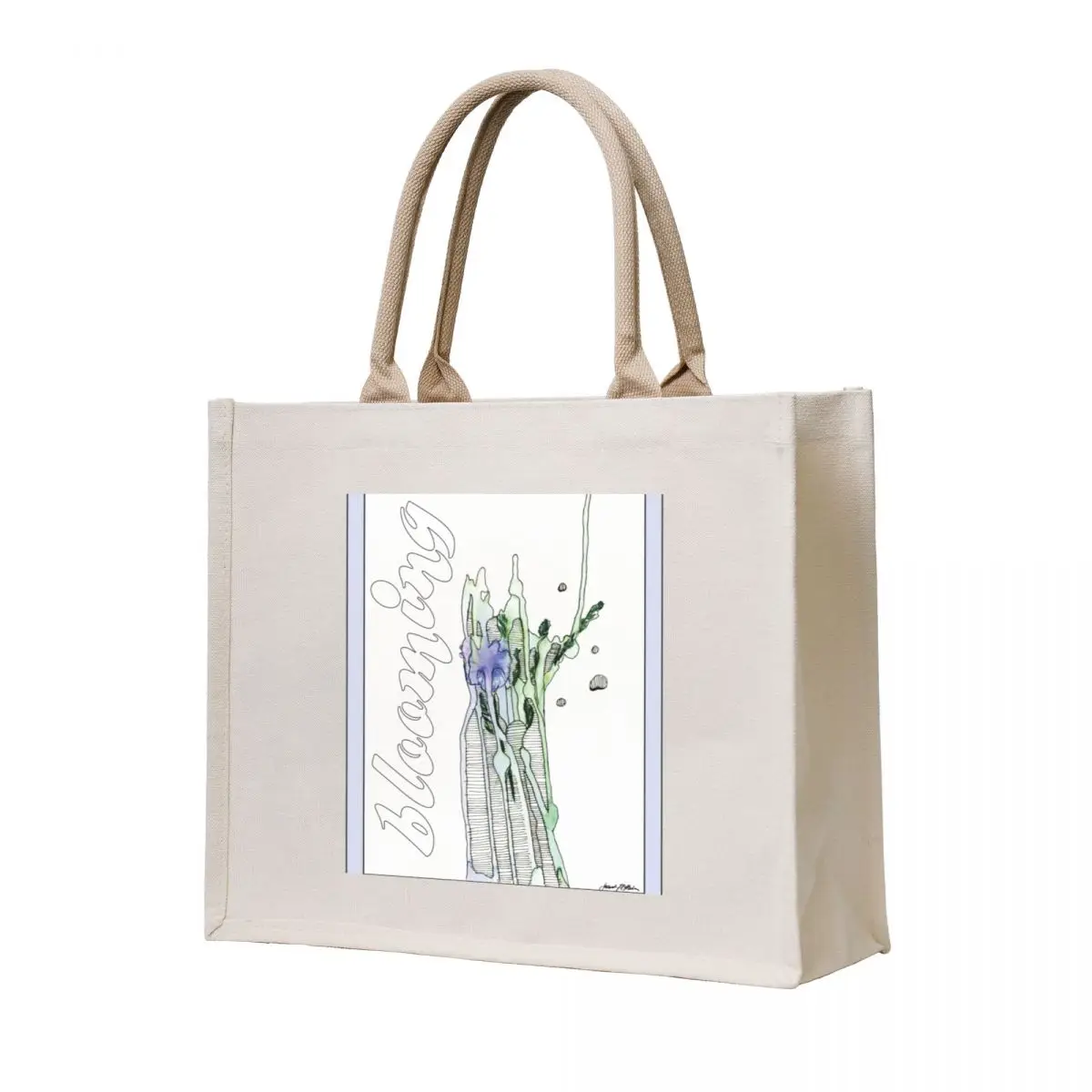 

Blooming Blue Tote Bag custom fabric bag reusable shopping bags Women's shopper bag
