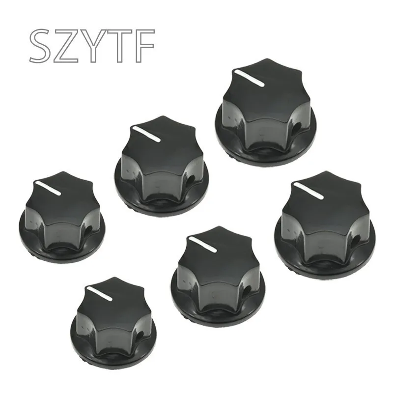 10PCS / LOT Bakelite Knob MF-B01 MF-B02 MF-B03 Hexagonal Potentiometer Band Switch Cap Inner Hole 6MM