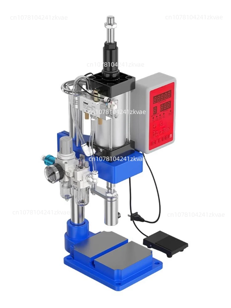 Pneumatic Punching Machine Hand Press Machine Adjustable Force 200KG Pneumatic Puncher 110V/220V Single Column