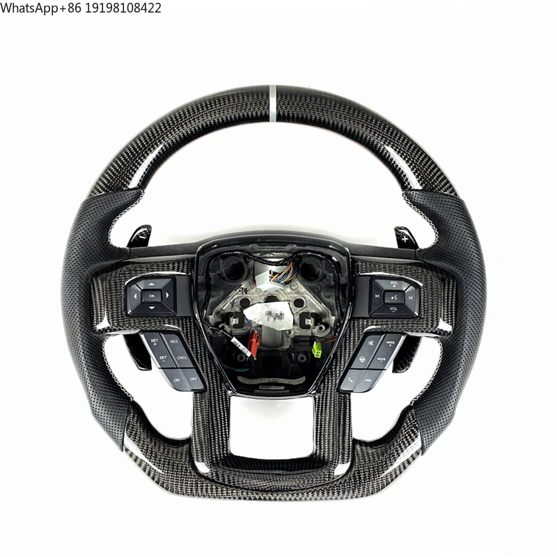 

Индивидуальный руль из глянцевого карбона для Ford F150, 2017-2022, 2015-2020, F250, F350, F450, F550