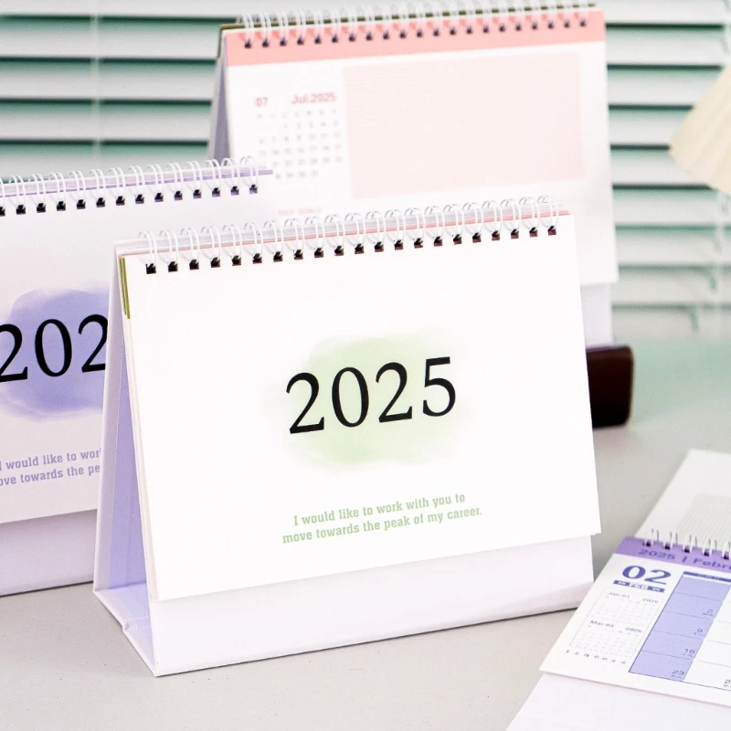 Calendar 2024-2025 16 Month Calendar from September 2024-December 2025 Twin-Coil Binding Office Desk Calendar Planner F19E