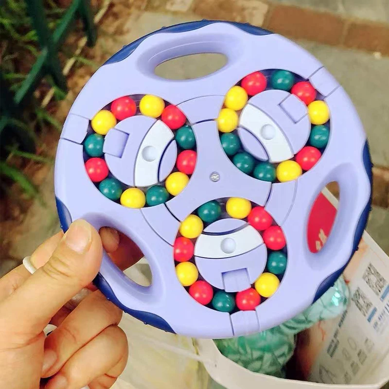 Difficult Brain Teasers 3in1 Magic Bean Rotating Puzzle Anxiety ADHD Stress Relief Toys Gifts for Teen Boys Girls Adults