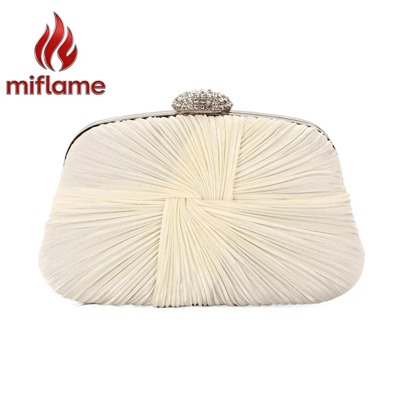 

Woven Ruched Clutch Bag for Women Elegant Evening Purse Handbag Pleated Design for Party Banquet Formal