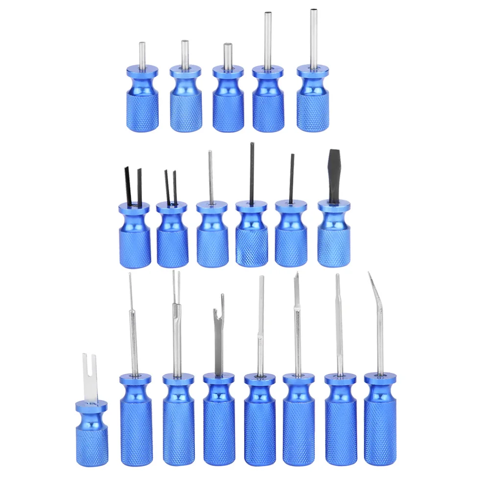 Car Universal 19 Pcs Electrical Terminal Block Release Connector Removal Tool Kit