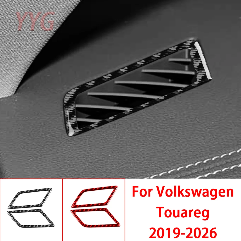 

For Volkswagen Touareg 2019-2026 Dashboard Air Vent Panel Frame Covered Decorative Carbon Fiber Car Interior Accessory Stickers