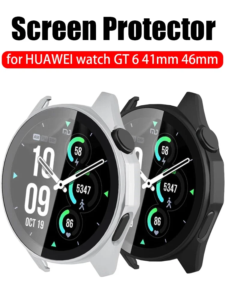 حافظة لهاتف هواوي ساعة GT 6 41 مللي متر 46 مللي متر Smartwatch PC Bumper 2026 + واقي شاشة مضاد للسقوط من الزجاج المقسى غطاء ساعة هواوي GT6 #1