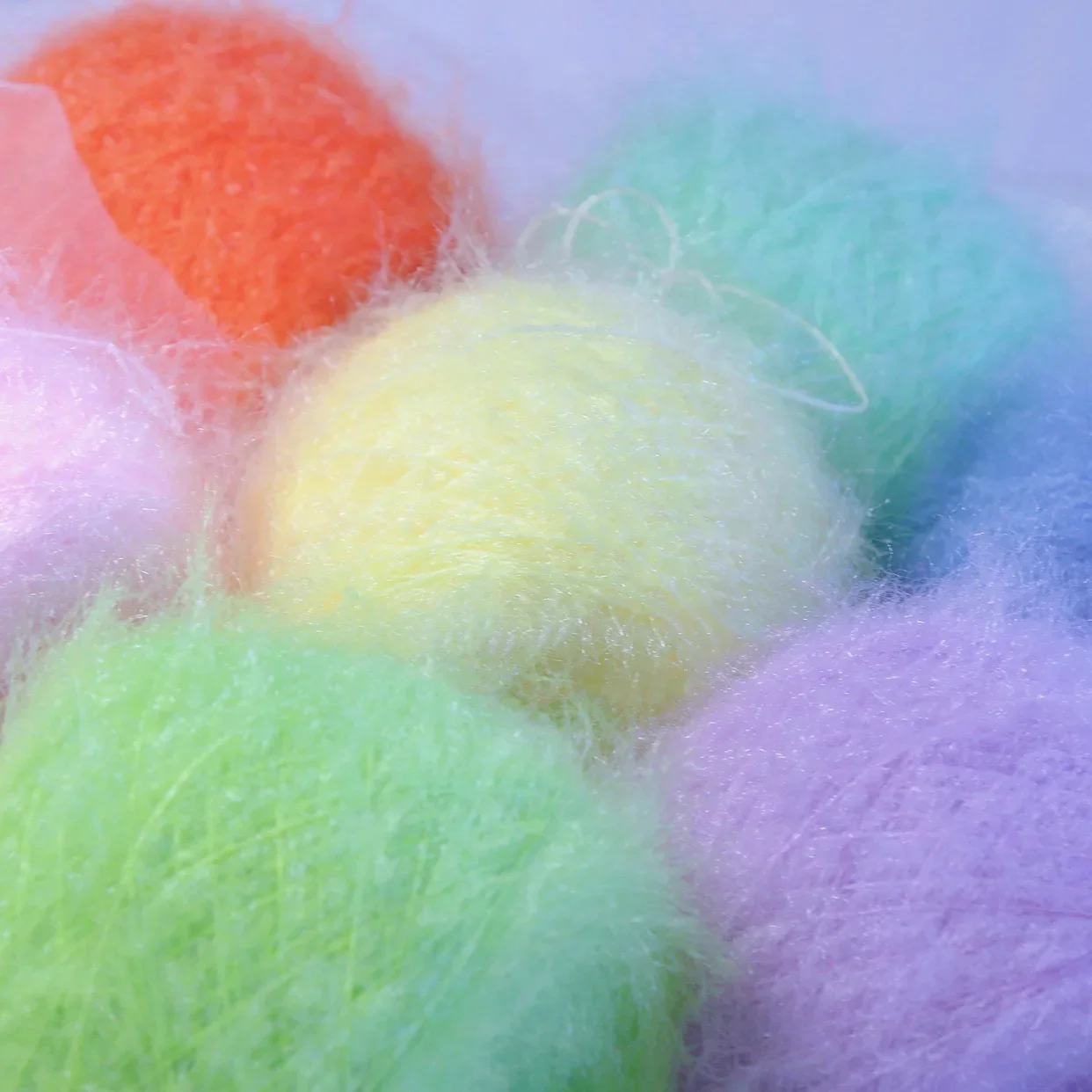 Sparkling Imitation Cat Hair Thread, Bright Silk Crochet Yarn, DIY Bag, Universal Wiring Hand, Mixed Plush Thread, 50g