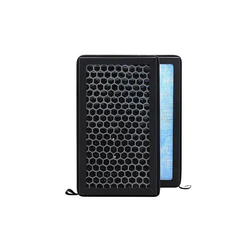 Imagen 2 del producto 2 unids/set para Tesla Model 3/Y/3 Highland 2024 filtro de aire de carbón activado HEPA Kit de reemplazo de elemento filtrante de aire acondicionado