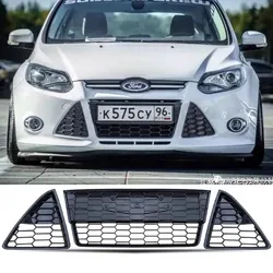 Modified Front Grille Bumper Grill Ventilation Fog Lamp Decoration Panels For 12-14 Ford Focus 3 mk3 1pc