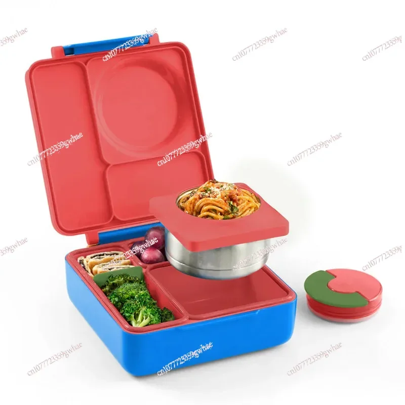 

Portable Lunch Box Children Stainless Steel Insulated Lunch Box Compartment Design Carrying Lunch Box Carrying Handle