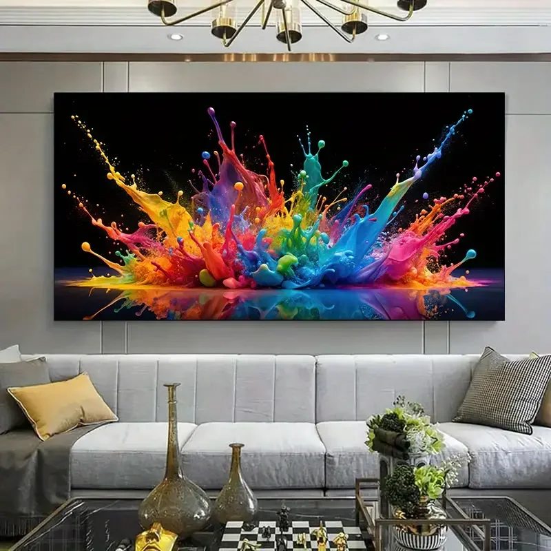 (1PC Unframe)2D/flat 1pc 27.55inch*55.11inch/ 70cm*140cm Frameless Modern wooden wall Canvas Painting Art for Living Room Moder