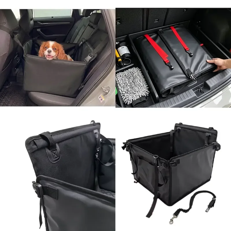 Portable Pet Dog Car Bag with Seat Belt and Adjustable Shoulder Strap to Secure Pets in Car Seat for Pet Safety