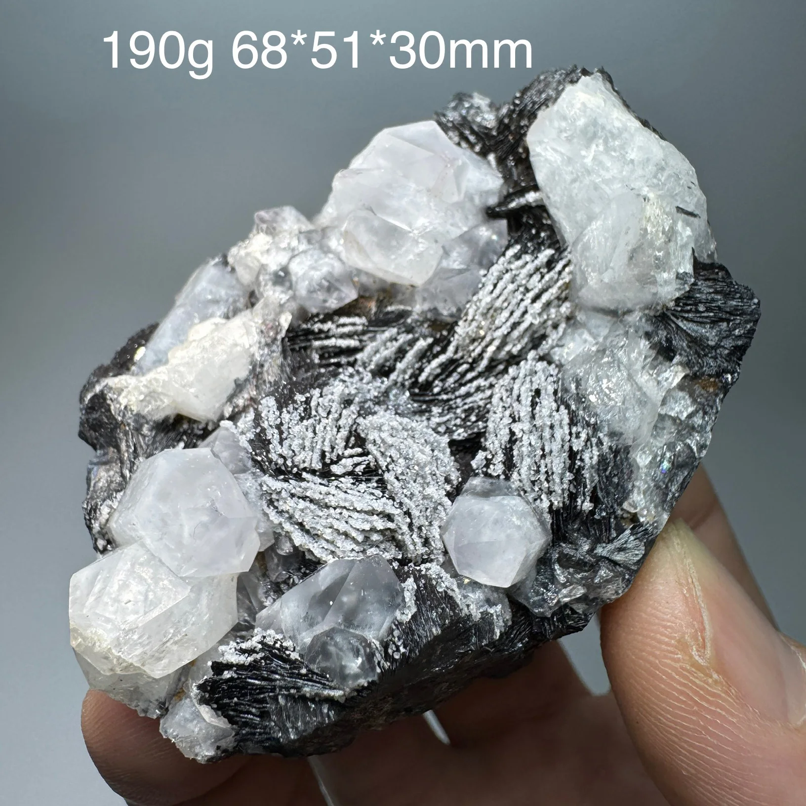 100% Natural Raw Specularite Mineral Specimen Specular Hematite Crystal Quartz Symbiosis Healing Stone Home Decor TT1-15