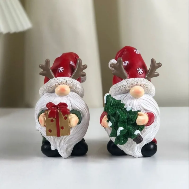 Kerstvakantie Bureaudecoratie met Cadeaus, Kerstbomen, Kerstman, Harsenambachten, Decoraties voor Slaapkamer en Woonkamer