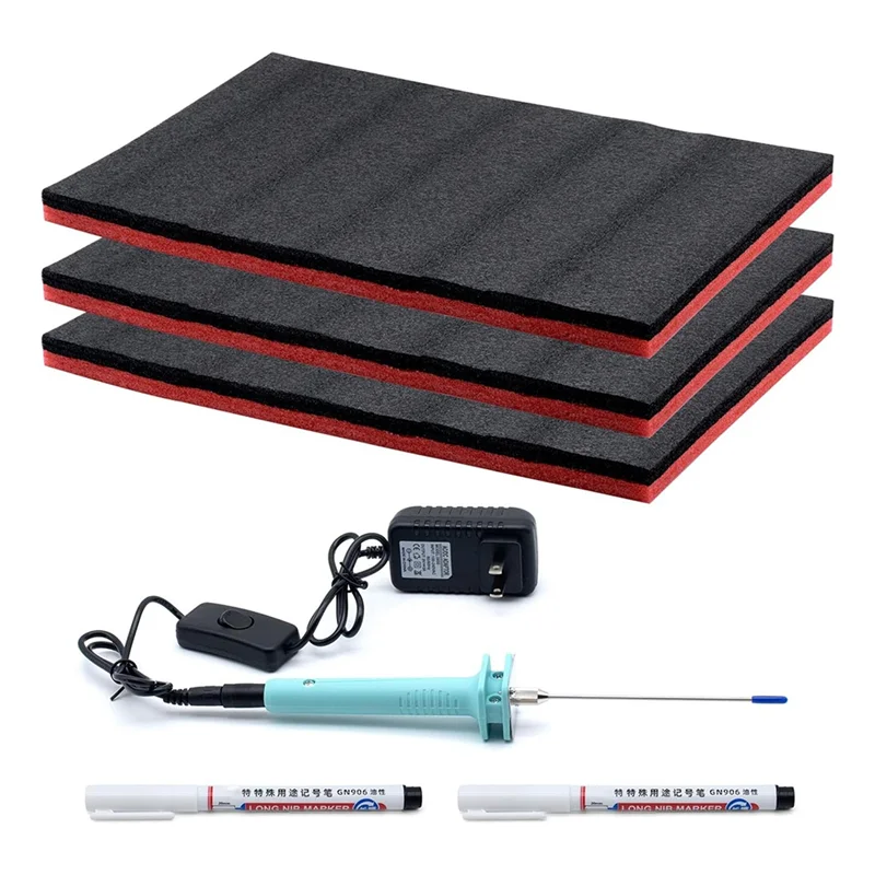 AB66-3 conjunto de ferramentas de inserção de espuma caixa de ferramentas organizador, folhas kaizen, folhas de armazenamento de polietileno para caixa de ferramentas caso duro eua plug