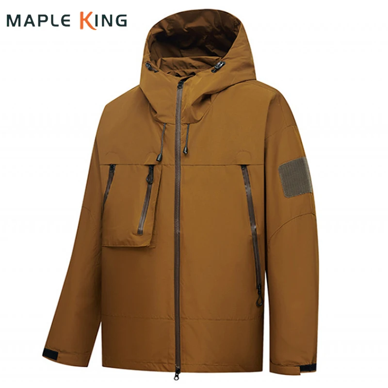 Outdoor Bomber Hoodie Boys Jacket for Men Hooded Coats 2024 Autumn Fashion Mens Hiking Camping College Varsity Jaquettes Homme