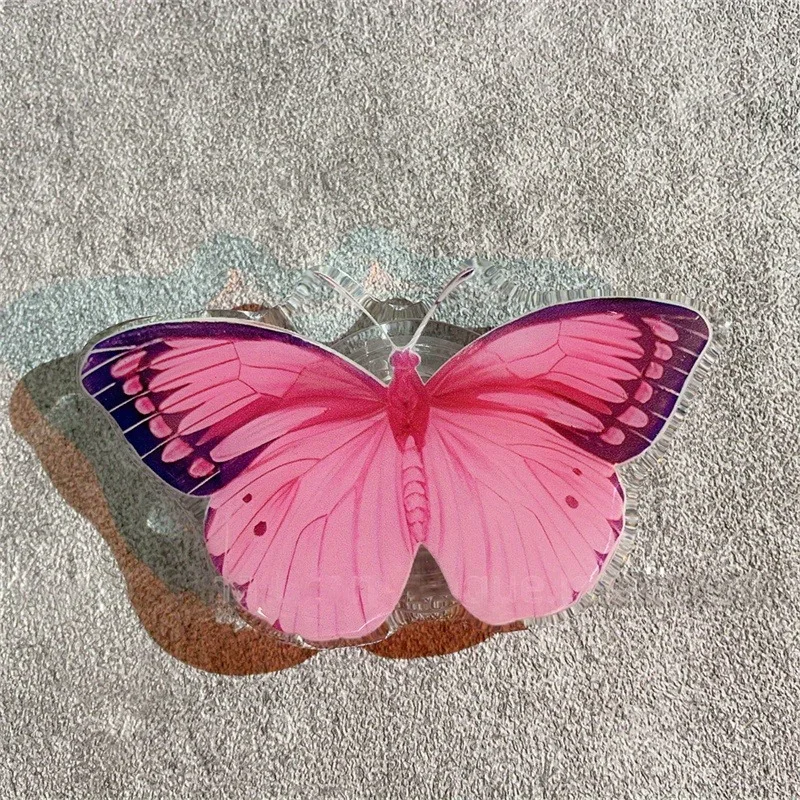 حامل هاتف على شكل فراشة من الأكريليك، حامل مقبس، ملحقات الهاتف المحمول العصرية تنطبق على حافظة Apple Huawei Xiaomi Samsung #4