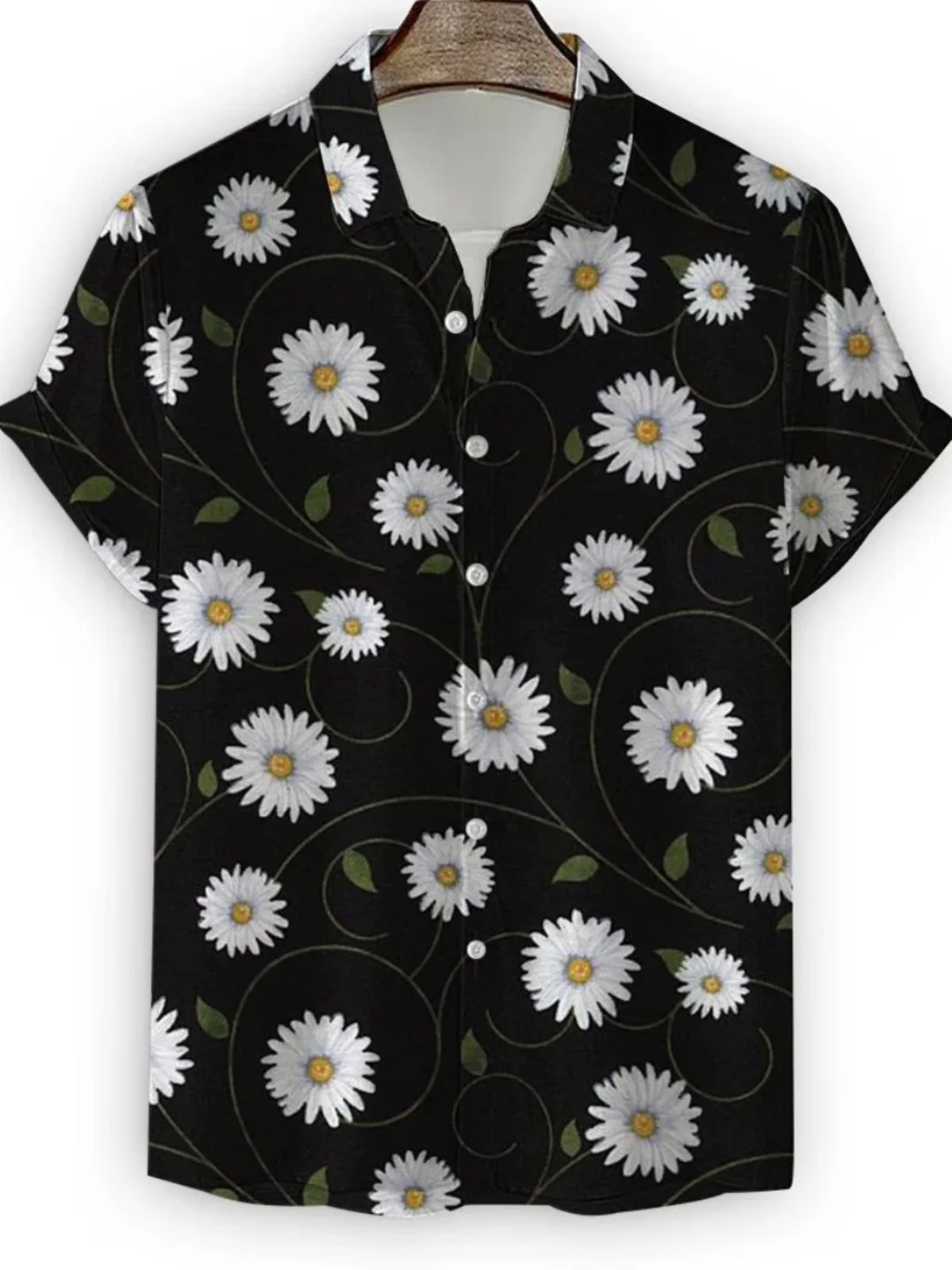 

Футболка с принтом и отворотами на рукавах, с воротником, из полиэстера, приталенного кроя, для осенней носки, для мужчин и женщин