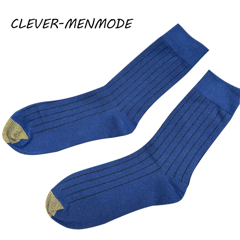 Herren Sexy Baumwolle Business Socken Bequeme atmungsaktive Sportsocken High Tube Gestreifte Casual Soft Socken – Detail 9