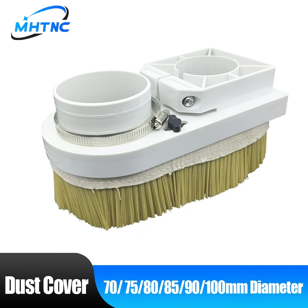 Fast shipping Spindle Shoe 70mm 75mm 80mm 85mm90mm 100mm Diameter Dust Collector Dust Cover Brush For 100mm hose CNC Router