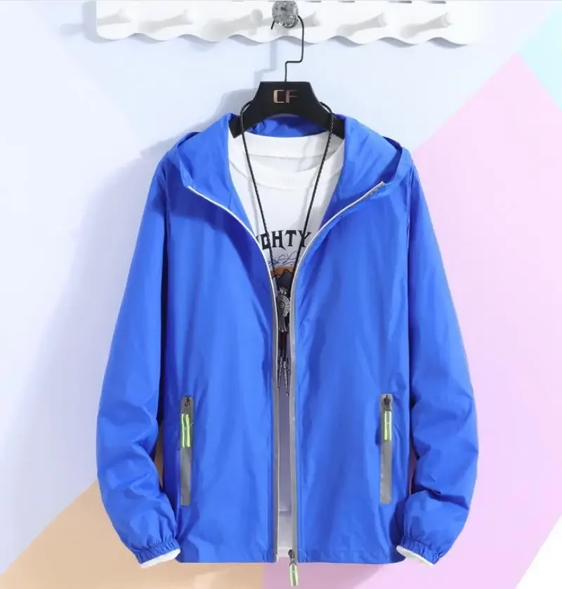 Men Women Summer Quick Dry Anti-UV Thin Ultra-Light Reflective Camping Jacket Skin Coat Windbreaker Hiking Jacket Custom Logo