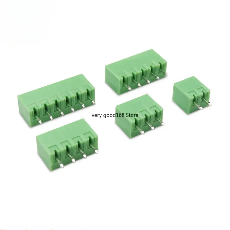 10Pcs/lot KF2EDG Pluggable Pcb Terminal Block Curved Needle / Straight Pin  3.5mm / 3.81MM 2/3/4/5/6/7/8p Green Connector 2EDG