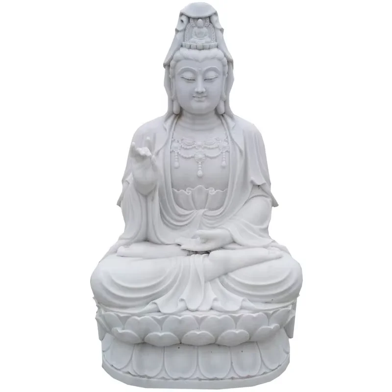 Antique Color Marble Buddha-statue Real Marble Sitting Buddha Statue Polished Stone Sleeping Buddha Statue