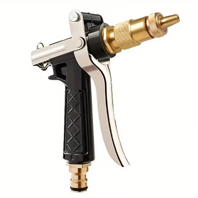 Metal Nozzle Car Washing High Pressure Water Gun Adjustable Hose Connector for Household Car Clean Outdoor Spray Tool