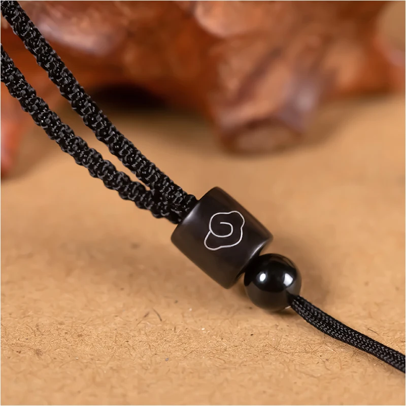 Three Colors Black Sandalwood Chinese Handmade Knotted Length Adjustable Necklace Rope For Pendant DIY Jewelry Making Components