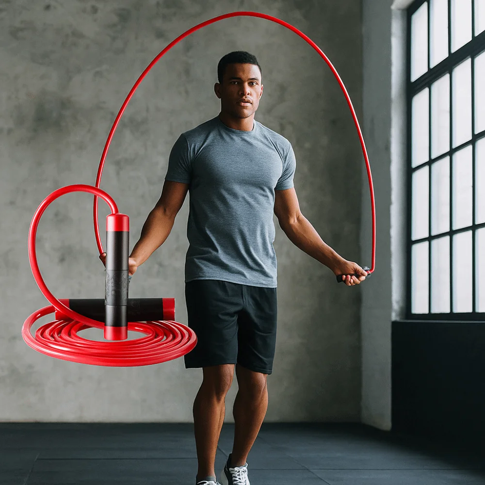 سبائك الألومنيوم تحمل الوزن حبل القفز 3M طول الكرة تحمل مقابض المرجحة حبل القفز كابل ثقيل حبل القفز قابل للتعديل