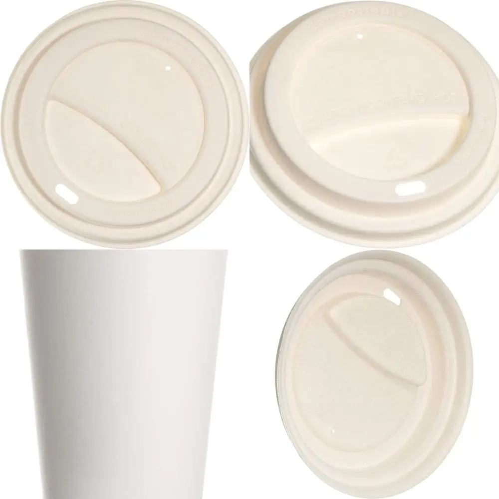 

Экологичные биоразлагаемые крышки из волокна для бумажных стаканчиков на 10–20 унций — компостируемые, прочные, легкое покрытие — 90 мм (500)