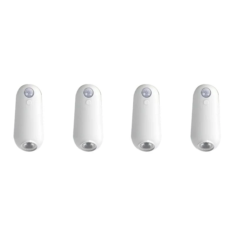 WORTHOWN-4X Night Light Motion Sensor Led Lamp For Bathroom Restroom Stairs 8 Colors Wireless Rechargeable Waterproof Lights