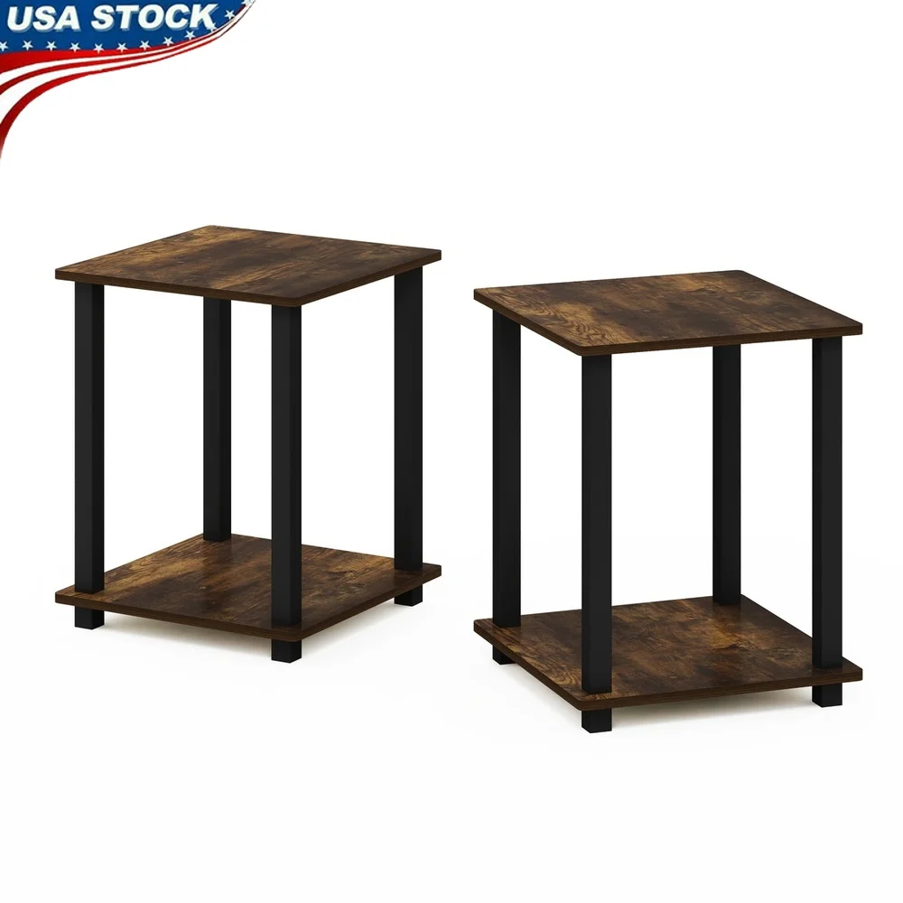 

Простой набор торцевых столов из двух круглых полок для хранения, простая сборка, подставка для комнатных растений, безопасный семейный проект